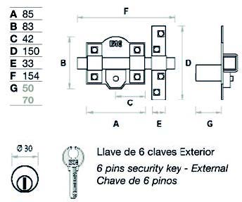 Cerrojo Fac 307RP-80