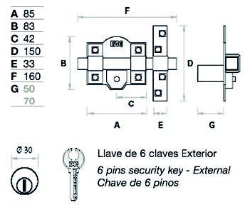 Cerrojo Fac 308RP-80