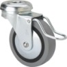 Rueda B-PGI Goma Gris Inyectada Ø60x18mm 25kg ALEX