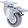 Rueda B-PGI Goma Gris Inyectada Ø80x22mm 60kg ALEX