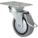 Rueda B-PGI Goma Gris Inyectada Ø60x18mm 25kg ALEX