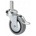 Rueda B-PGI Goma Gris Inyectada Ø60x18mm 40kg ALEX