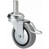 Rueda B-PGI Goma Gris Inyectada Ø60x18mm 40kg ALEX