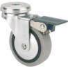 RUEDA PGI GOMA GRIS INYECTADA REF.1-0551 Ø50x18mm 22kg ALEX