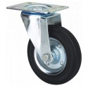 Rueda ZV-BS Goma Negra Natural Ø125x35mm 140kg ALEX
