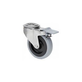 Rueda ZVI INOX-PGA Goma Gris Natural Ø100x32mm 110kg ALEX