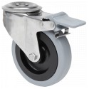 Rueda ZVI INOX-PGA Goma Gris Natural Ø100x32mm 110kg ALEX