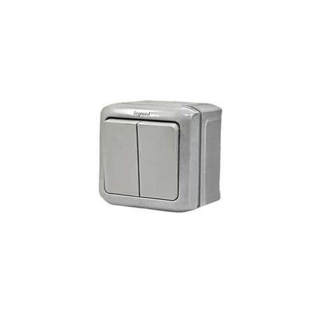 Conmutador doble FORIX gris IP44 782381 LEGRAND Conmutador doble FORIX gris IP44 782381 LEGRAND
