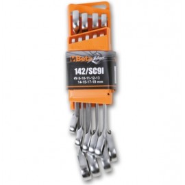 Juego de 9 Llaves Combinadas con Carraca Reversible con Soporte BETA TOOLS
