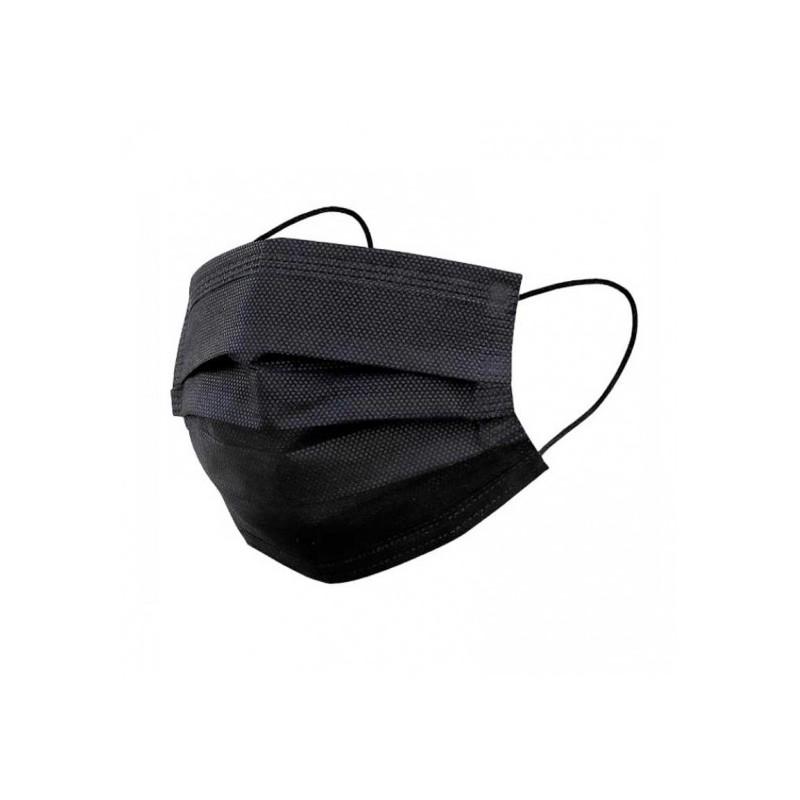 Mascarilla Quirúrgica Tipo IIR negra 25 unidades