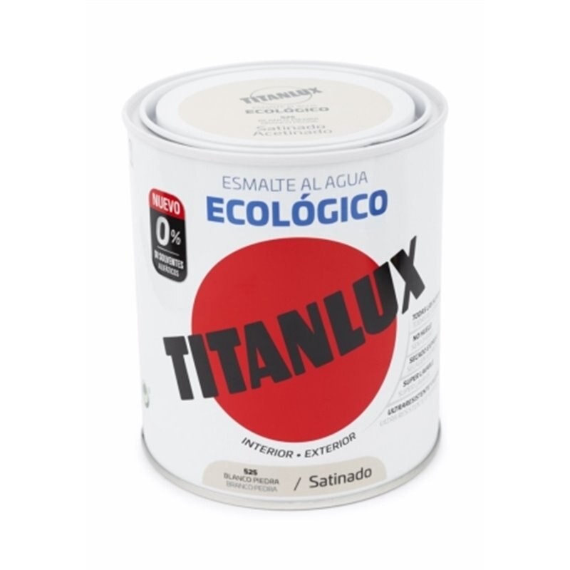 Esmalte al agua Ecológico Titanlux Blanco satinado 750 ml