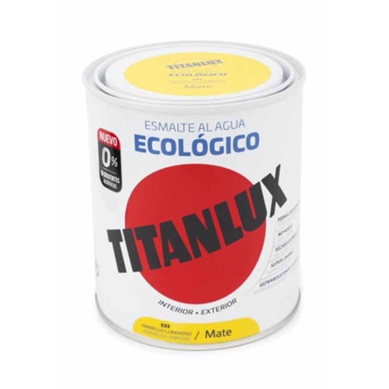 Esmalte al agua Ecológico Titanlux amarillo 750 ml