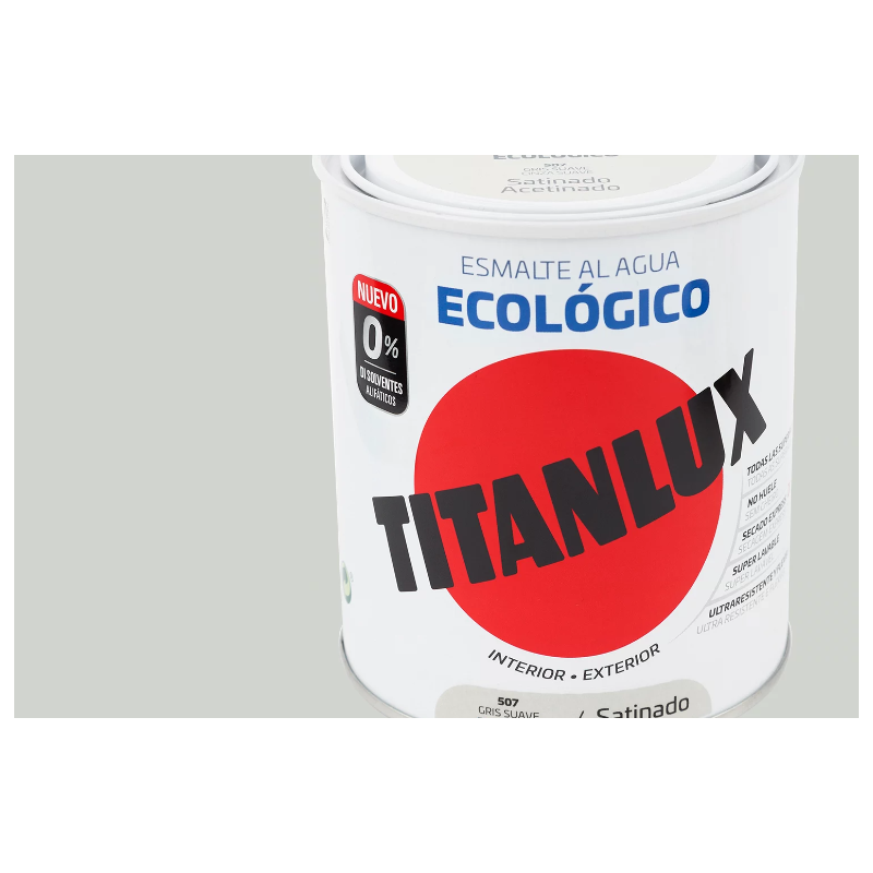 Esmalte al agua Ecológico Titanlux gris perla satinado 750 ml