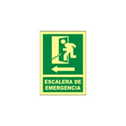 Señal Escalera De Emergencia Izquierda Flecha JULIO GARCÍA