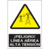 Señal Peligro Línea Aérea Alta Tensión JULIO GARCÍA
