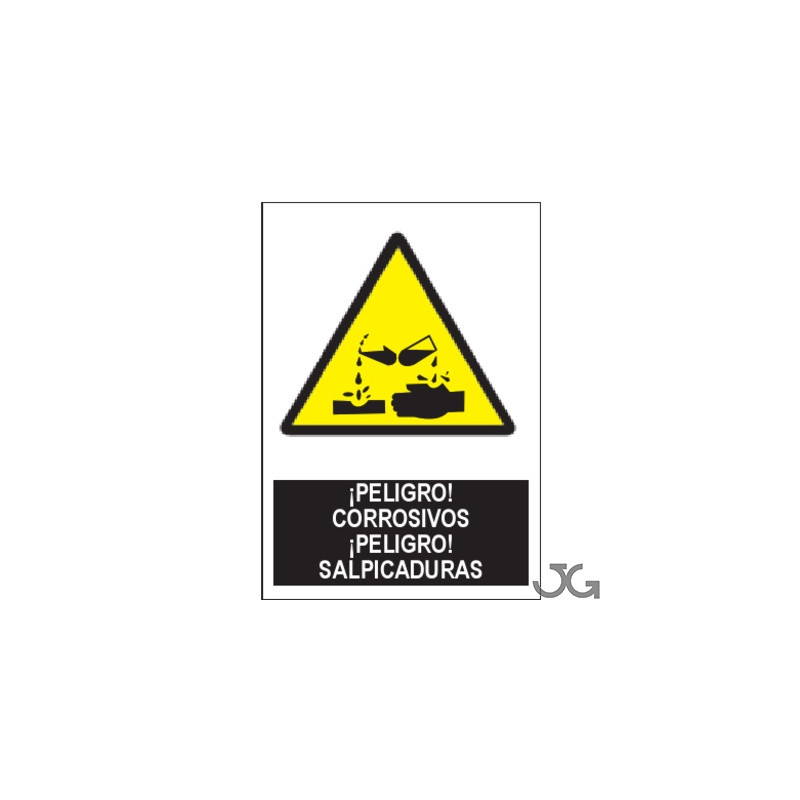 Señal Peligro Corrosivos Peligro Salpicaduras JULIO GARCÍA