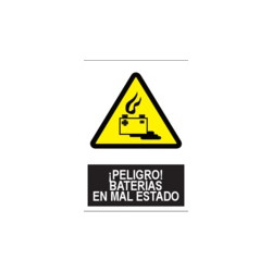 Señal Peligro Baterías En...