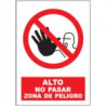 Señal Alto No Pasar Zona De Peligro JULIO GARCÍA