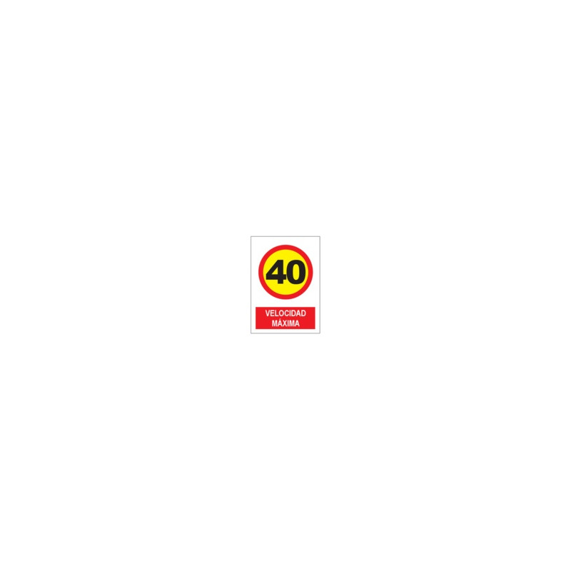 Señal Velocidad Máxima 40 JULIO GARCÍA