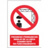 Señal Prohibido Permanecer Debajo De La Grúa Cuando Esté En Funcionamiento JULIO GARCÍA