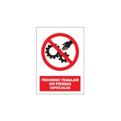 Señal Prohibido Trabajar...