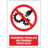 Señal Prohibido Trabajar Sin Prendas Especiales JULIO GARCÍA