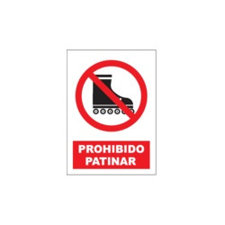 Señal Prohibido Patinar...