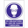 Señal Uso Obligatorio De Casco Y Máscara JULIO GARCÍA