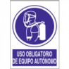 Señal Protección Obligatoria De Equipo Autónomo JULIO GARCÍA