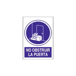 Señal No Obstruir La Puerta...