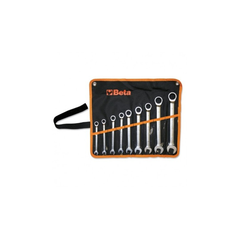 Juego de 9 Llaves Combinadas Articuladas con Carraca BETA TOOLS