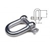 Grillete Recto Galvanizado 5mm. DAMESA