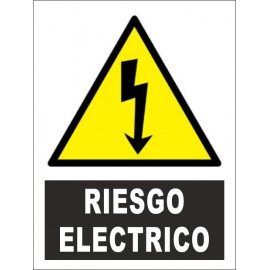 SEÑAL RIESGO ELECTRICO PVC 23X34 cm