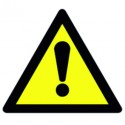 SEÑAL PELIGRO ADHESIVA PVC TRIANGULO 10,5 cm
