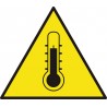 SEÑAL PELIGRO ALTA TEMPERATURA ADHESIVA PVC 12X14 cm