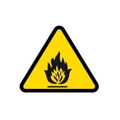 SEÑAL PELIGRO INCENDIO ADHESIVA PVC 12X14 cm SEÑAL PELIGRO INCENDIO ADHESIVA PVC 12X14 cm