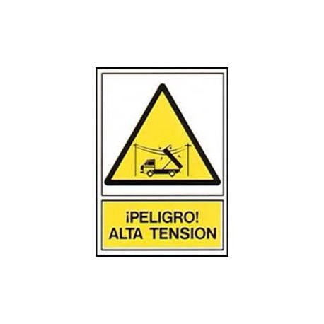 SEÑAL PELIGRO ALTA TENSION PVC 33X50 cm SEÑAL PELIGRO ALTA TENSION PVC 33X50 cm