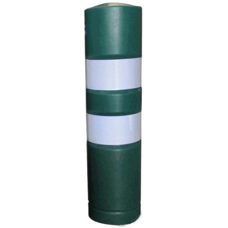 HITO FIJO POLIETILENO VERDE Ø20x75cm BANDAS REFLECTANTES