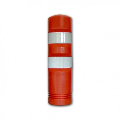 HITO FIJO POLIETILENO ROJO Ø20x75cm BANDAS REFLECTANTES HITO FIJO POLIETILENO ROJO Ø20x75cm BANDAS REFLECTANTES