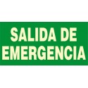 SEÑAL SALIDA DE EMERGENCIA FOTOLUMINISCENTE PVC 148X297 mm