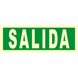 SEÑAL SALIDA FOTOLUMINISCENTE PVC 10,5X30 cm