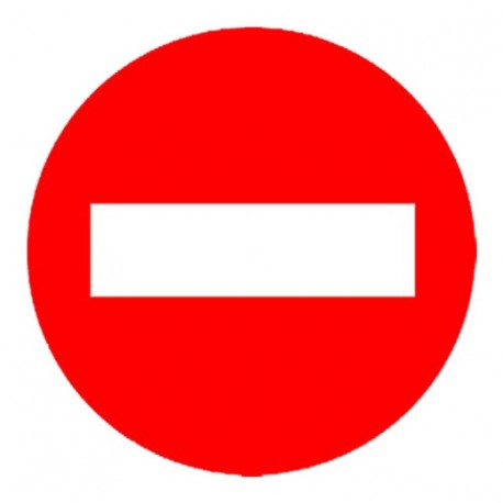 SEÑAL DIRECCIÓN PROHIBIDA GALVANIZADA Ø 50 cm