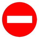 SEÑAL DIRECCIÓN PROHIBIDA GALVANIZADA Ø 50 cm