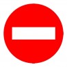 SEÑAL DIRECCIÓN PROHIBIDA GALVANIZADA Ø 50 cm