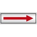 SEÑAL INFORMATIVA 180X60 mm FLECHA ROJA
