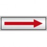 SEÑAL INFORMATIVA 180X60 mm FLECHA ROJA
