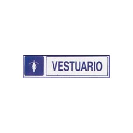 SEÑAL INFORMATIVA 180X60 mm VESTUARIO SEÑAL INFORMATIVA 180X60 mm VESTUARIO