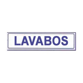 SEÑAL INFORMATIVA 180X60 mm LAVABOS
