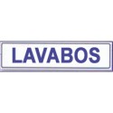 SEÑAL INFORMATIVA 180X60 mm LAVABOS