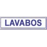 SEÑAL INFORMATIVA 180X60 mm LAVABOS